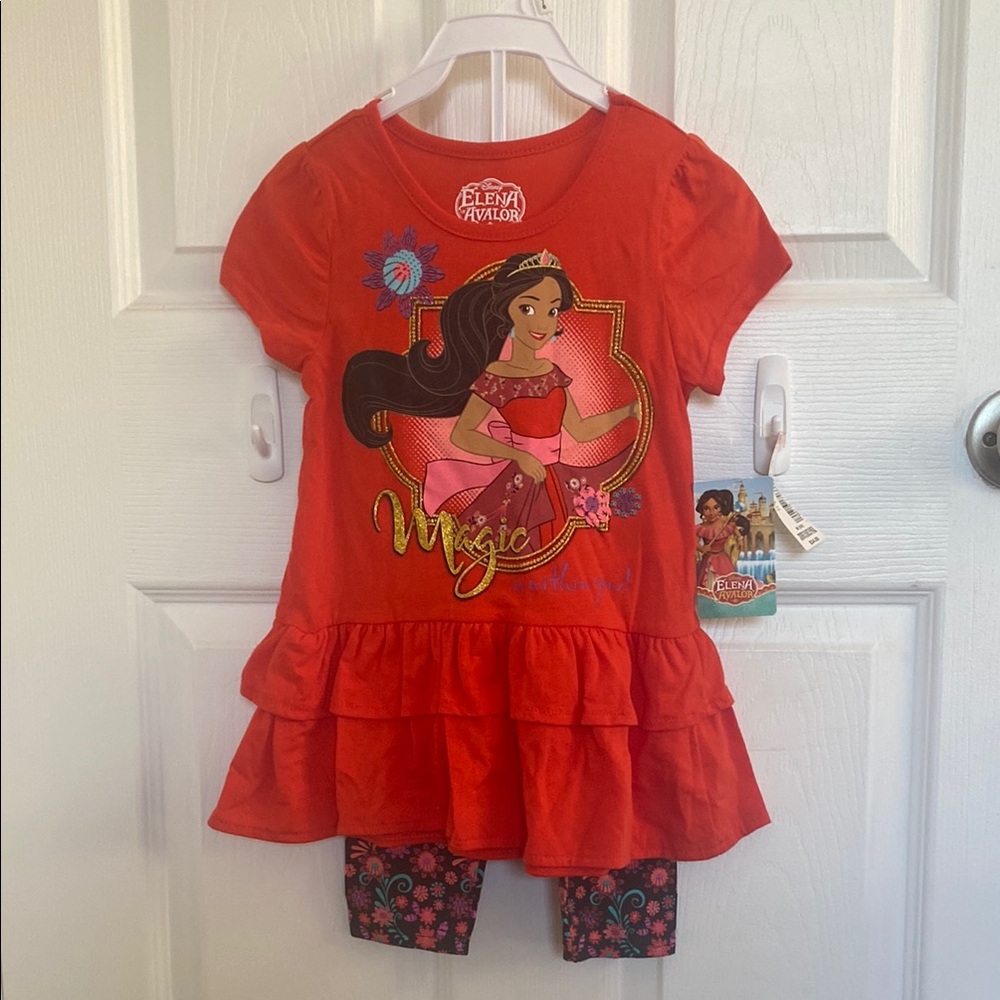 Disney Elena of Avalor Red Shirt and Leggings Set